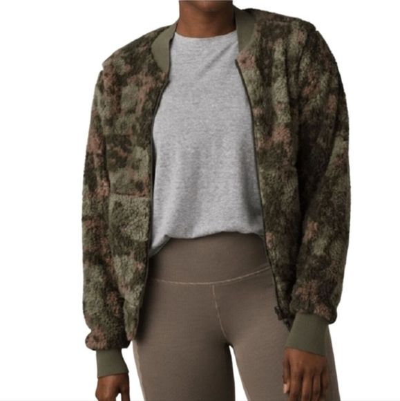 Prana Polar Escape Sherpa Reversible Bomber Jacket Size XL - Picture 5 of 10